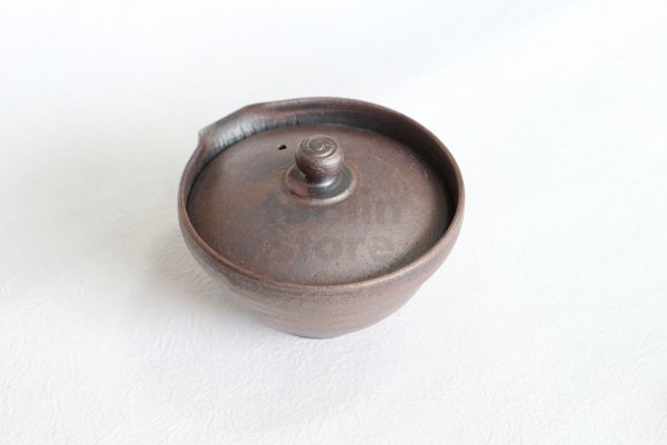 Photo6: Shigaraki pottery Japanese tea pot kyusu Hohin shiboridashi ginryo kai 120ml
