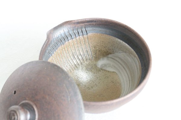 Photo5: Shigaraki pottery Japanese tea pot kyusu Hohin shiboridashi ginryo kai 120ml