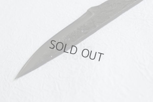 Photo6: Kanetsune Fixed Blade Knife white 1 steel kurouchi Hayashi 60mm