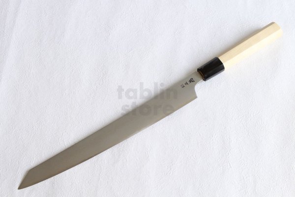 Photo11: SAKAI TAKAYUKI Silver-3 steel 33 Damascus Kiritsuke Sashimi double edge knife