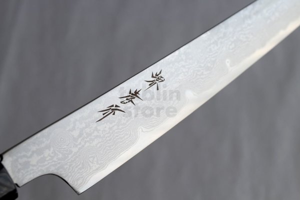 Photo10: SAKAI TAKAYUKI Silver-3 steel 33 Damascus Kiritsuke Sashimi double edge knife
