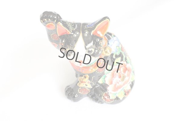 Photo9: Japanese Lucky Cat Kutani Porcelain Maneki Neko gogo black kokuseika H 16.5cm 