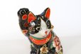 Photo1: Japanese Lucky Cat Kutani Porcelain Maneki Neko gogo black kokuseika H 16.5cm  (1)