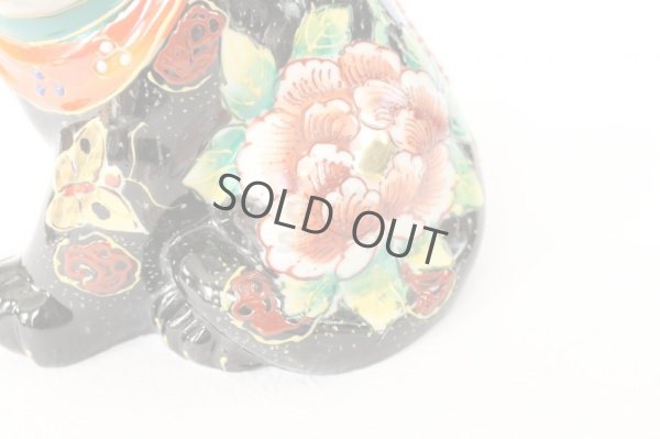 Photo3: Japanese Lucky Cat Kutani Porcelain Maneki Neko gogo black kokuseika H 16.5cm 