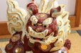 Photo11: Japanese Leo Shishi Dragon Lion dog Kutani Porcelain mori red H31cm Left