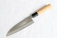 Photo1: Daisuke Nishida hand forged white 1 steel Polished wa Petty knife 150mm (1)