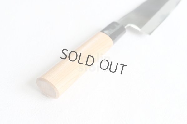 Photo7: Daisuke Nishida hand forged white 1 steel Polished wa Petty knife 150mm