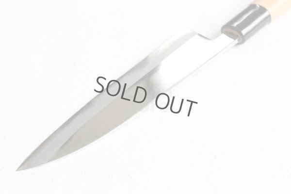 Photo6: Daisuke Nishida hand forged white 1 steel Polished wa Petty knife 150mm