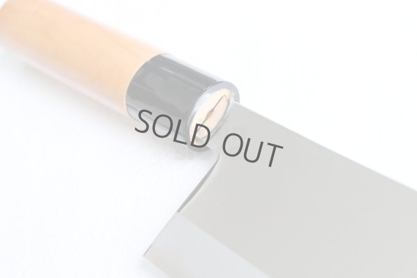 Photo7: Daisuke Nishida hand forged white 1 steel Polished Nakiri knife 175mm