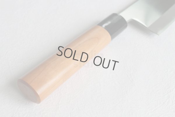 Photo6: Daisuke Nishida hand forged white 1 steel Polished Nakiri knife 175mm