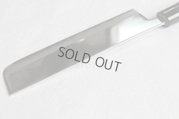 Photo5: Daisuke Nishida hand forged white 1 steel Polished Nakiri knife 175mm