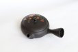 Photo3: Tokoname ware Japanese tea pot Gyokko ceramic tea strainer red flower flat 140ml