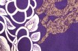 Photo4: Furoshiki Japanese fabric wrapping cloth enkyou purple cotton w/ box 112cm (4)