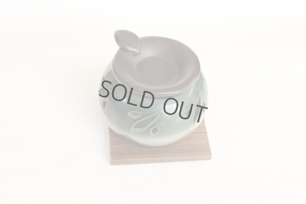 Photo8: Tokoname YT Japanese green tea aroma Tea Incense Burner Yamafusa leaf H8.4cm