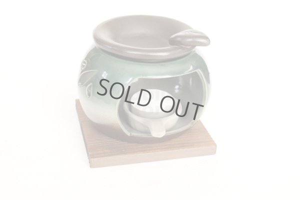 Photo6: Tokoname YT Japanese green tea aroma Tea Incense Burner Yamafusa leaf H8.4cm