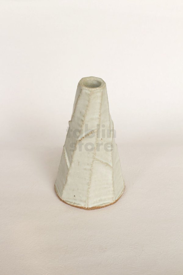 Photo9: Shigaraki Japanese pottery Vase small hakuyu mentori  H 15.5cm
