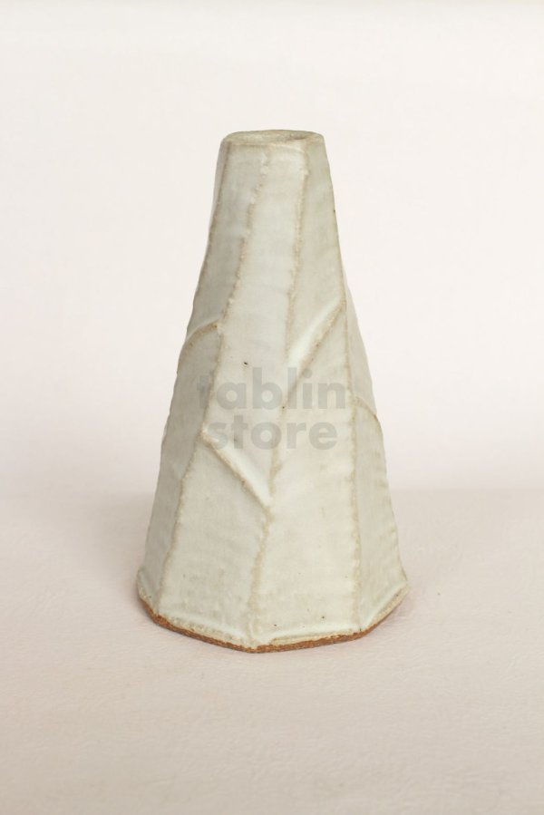 Photo7: Shigaraki Japanese pottery Vase small hakuyu mentori  H 15.5cm