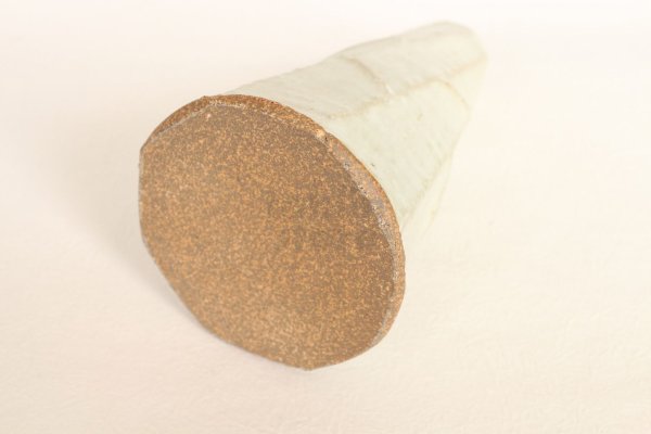 Photo5: Shigaraki Japanese pottery Vase small hakuyu mentori  H 15.5cm