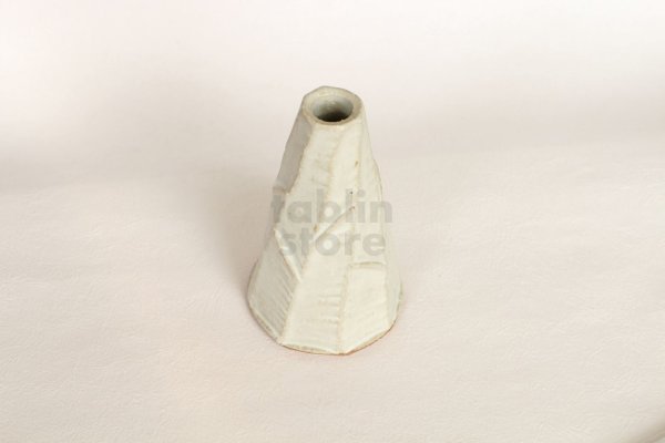 Photo2: Shigaraki Japanese pottery Vase small hakuyu mentori  H 15.5cm 