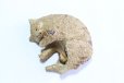 Photo10: sleep cat goro neko Shigaraki pottery Japanese doll L W15.5cm