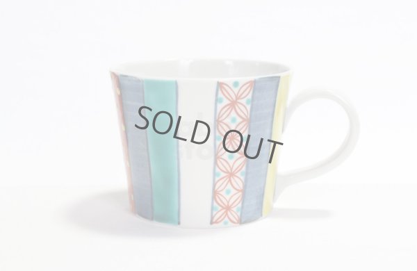 Photo1: Kutani Porcelain Japanese mug coffee tea cup komontogusa D 8.7cm