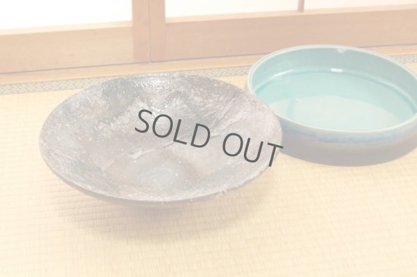 Photo5: Ikebana Suiban Vase Shigaraki Japanese pottery sori kushime D 34cm