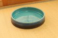 Photo3: Ikebana Suiban Vase Shigaraki Japanese pottery Round blue D 31.5cm