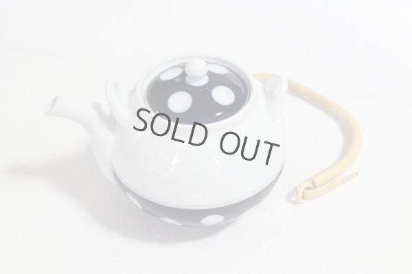 Photo13: Arita Porcelain sd Dobin Japanese tea pot polka dot navy blue 600ml