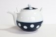 Photo9: Arita Porcelain sd Dobin Japanese tea pot polka dot navy blue 600ml 