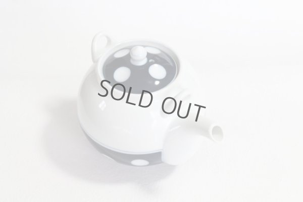 Photo8: Arita Porcelain sd Dobin Japanese tea pot polka dot navy blue 600ml