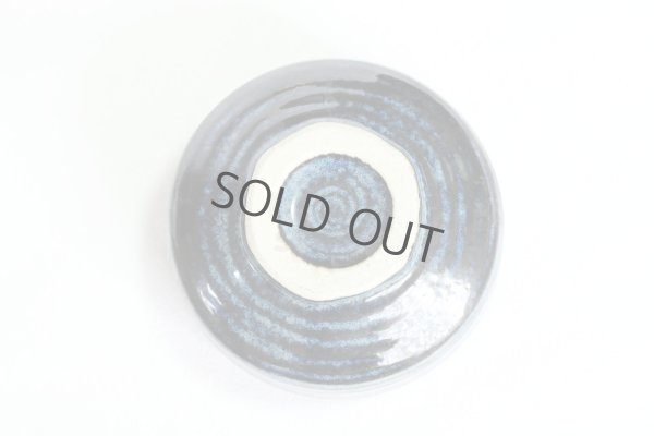 Photo4: Mino tea ceremony bowl matcha chawan YK pottery ai navy blue glaze kanejin