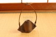 Photo8: Shigaraki pottery Japanese small vase fuji kinsai wood handle maru H 85mm