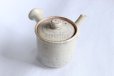 Photo8: Japanese tea pot cups set Hagi ware Hakuyu soroe pottery tea strainer 420ml (8)