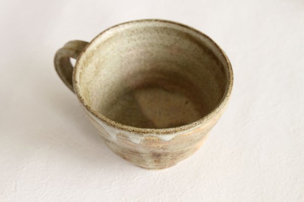 Photo5: Shigaraki ware Japanese pottery tea mug coffee cup haiyu glaze 300ml