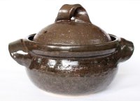 Shigaraki pottery deep donabe pot ameyu professional rice cooker D22cm