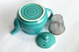 Photo4: Mino ware Japanese tea pot miyabi turquoise blue stainless tea strainer 540ml