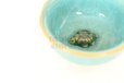 Photo6: Kiyomizu porcelain Japanese sake guinomi Junzo Okayama seiji blue craze turtle cup (6)