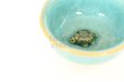 Photo6: Kiyomizu porcelain Japanese sake guinomi Junzo Okayama seiji blue craze turtle cup