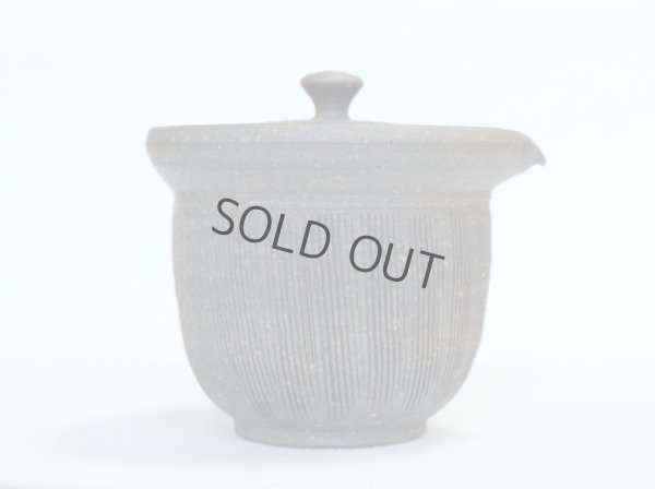 Photo8: Tokoname ware Japanese tea pot Kofu yakishime cover ceramic tea strainer 250ml