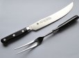 Photo1: SAKAI TAKAYUKI Grand Chef Carving knife 240mm and Fork set (1)