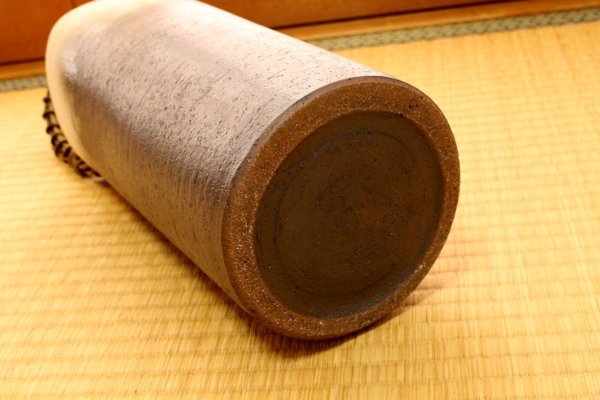 Photo5: Shigaraki Japanese pottery Vase tsuchi zansetsu kakuto L2 H 30cm