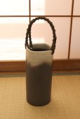 Photo6: Shigaraki Japanese pottery Vase tsuchi zansetsu kakuto L2 H 30cm