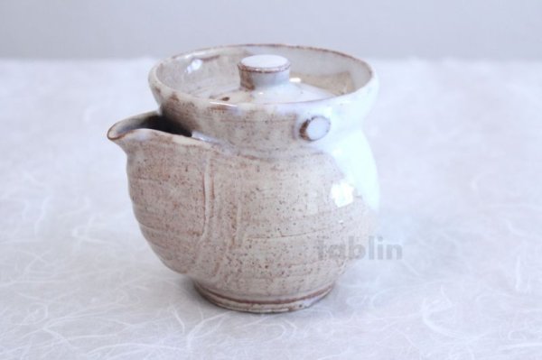 Photo2: Hagi ware Senryuzan climbing kiln Japanese tea pot kyusu Daruma shiboridashi