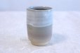 Photo4: Hagi ware Senryuzan climbing kiln Japanese tea cups hime cray dimple set of 2 (4)