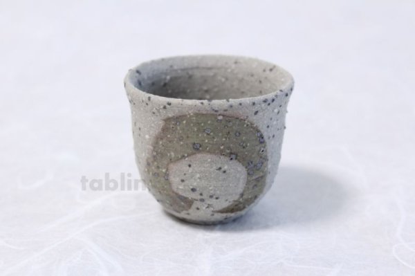 Photo2: Shigaraki pottery Japanese Sake bottle & cup set warabi chuki