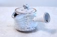 Photo1: Hagi yaki ware Japanese tea pot White kairagi Deishi kyusu pottery tea strainer   (1)