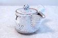 Photo3: Hagi yaki ware Japanese tea pot White kairagi Deishi kyusu pottery tea strainer   (3)