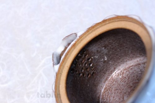 Other Images2: Hagi yaki ware Japanese tea pot White kairagi Deishi kyusu pottery tea strainer  