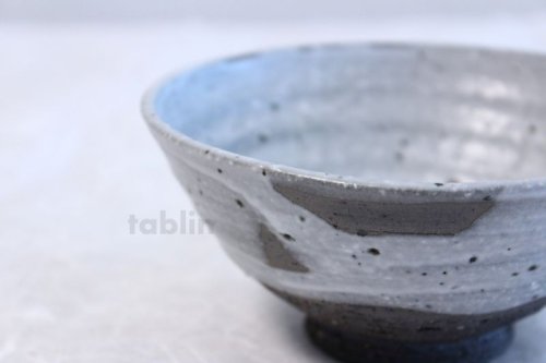 Other Images1: Shigaraki pottery Japanese tea bowl white glaze hira chawan Matcha Green Tea 