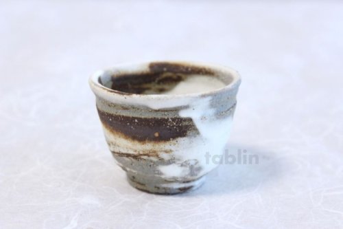 Other Images2: Shigaraki pottery Japanese Sake bottle & cup set saien tokkuri